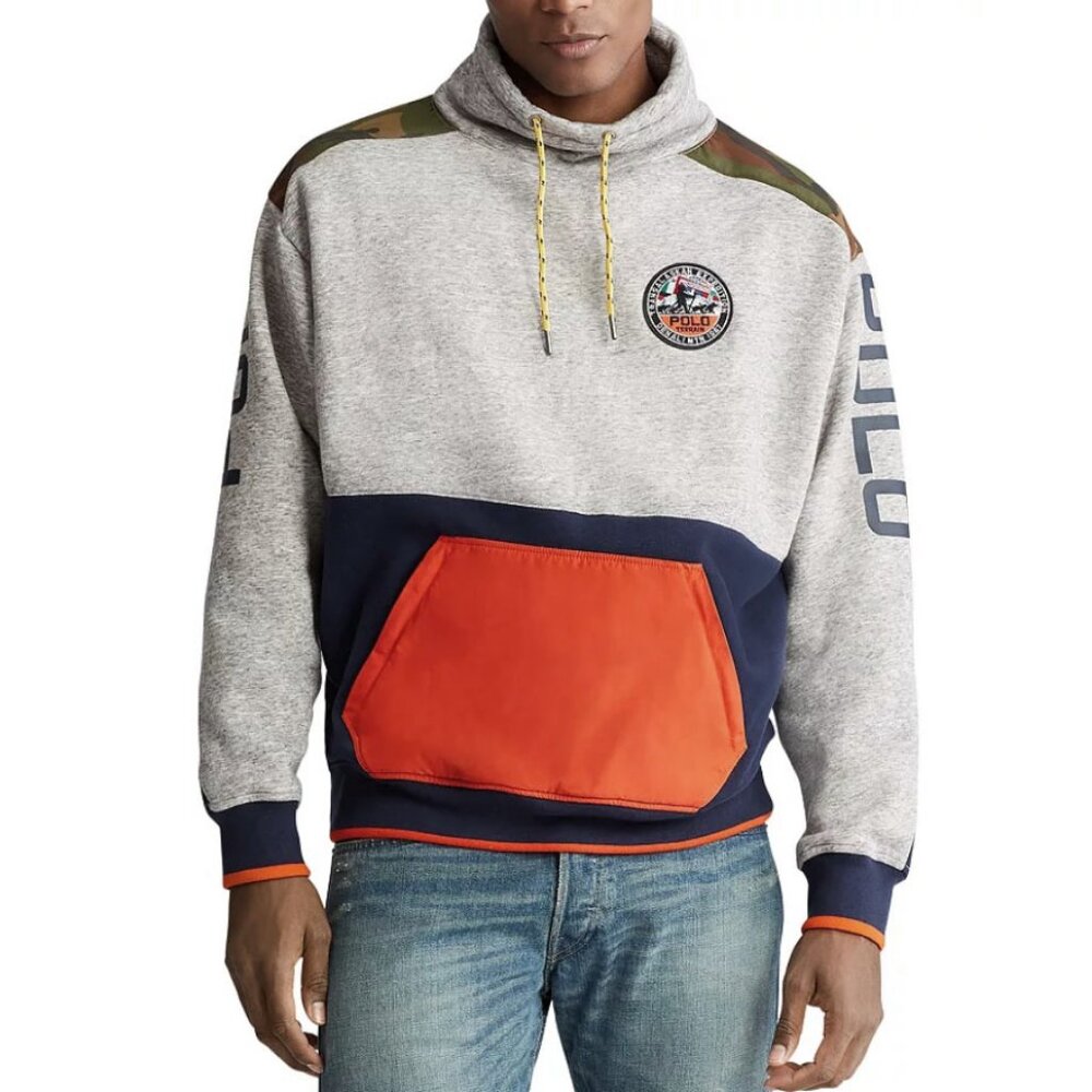 NEW $168 Polo Ralph Lauren Alaska Expedition Pullover Sweatshirt! M Gray Camo
